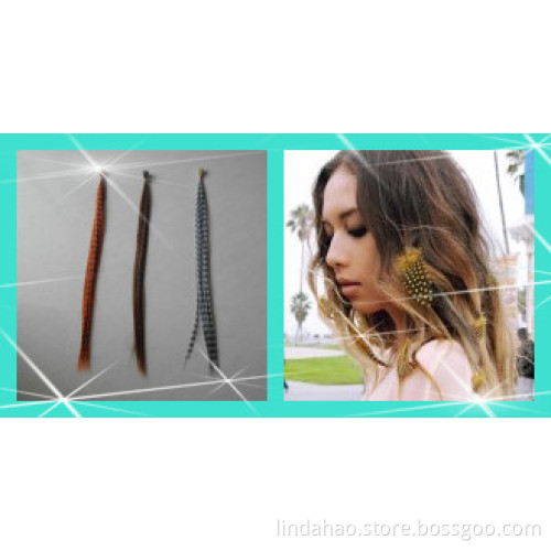long thin grizzly feather hair extensions